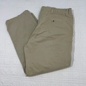 Charleston Threads Mens 40x30 Khaki Chino Pants Straight Leg Tan Preppy READ